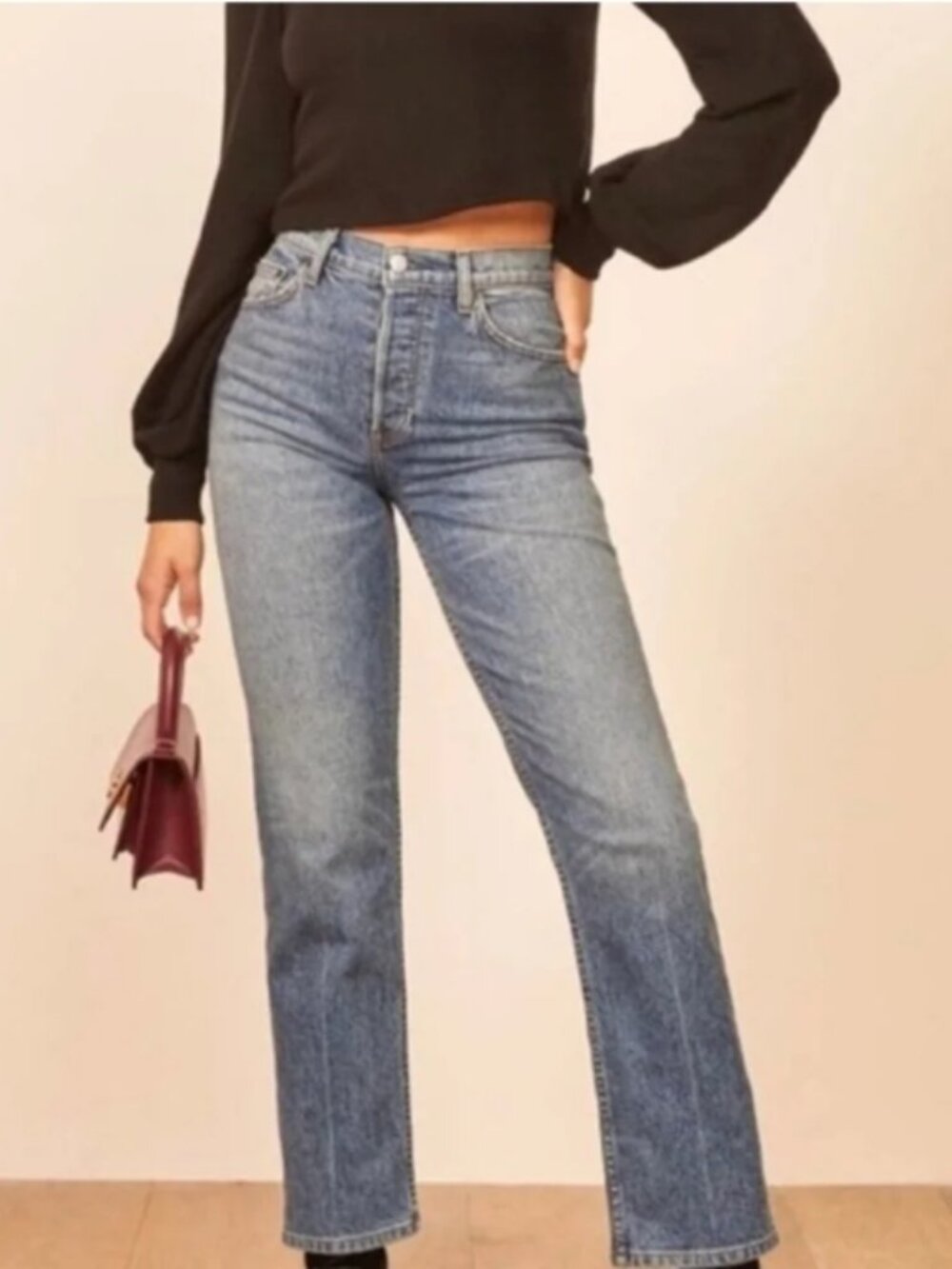 Juliet High Straight Relaxed Jeans In Malta